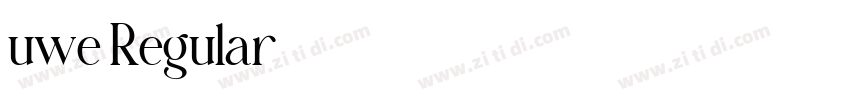 uwe Regular字体转换
